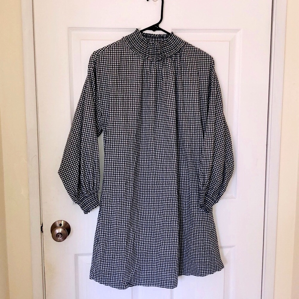 Zara B/W Gingham Dress